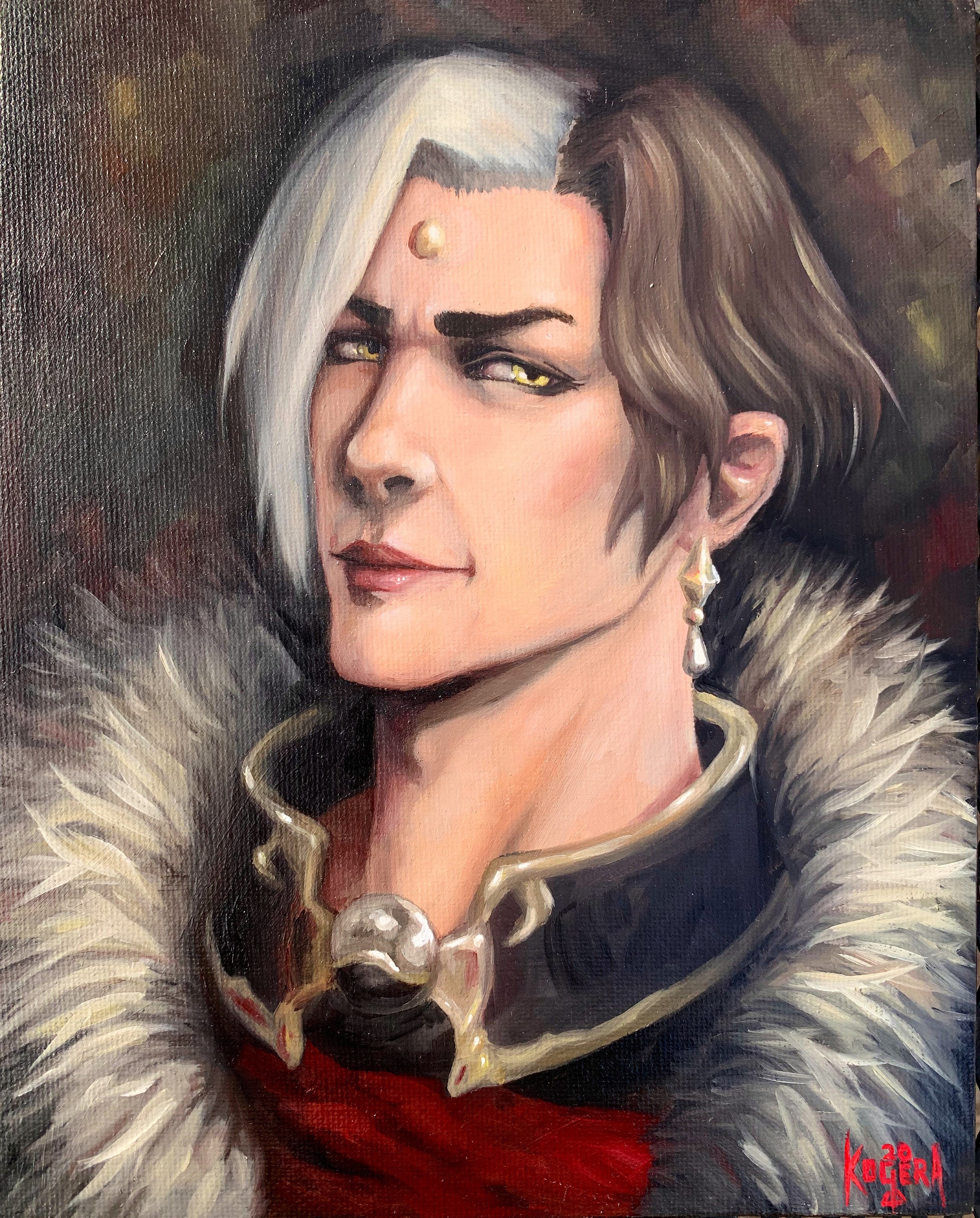 FFXIV FF14 Emet Selch 8x10 Oil Painting Framed Shadowbringers Ascians - Etsy