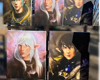 FFXIV FF14 16x20 or 11x14 Gorgeous Giclee Prints - Mounted! - Aymeric de Borel, Estinien Wyrmblood, Haurchefant Greystone, Heavensward