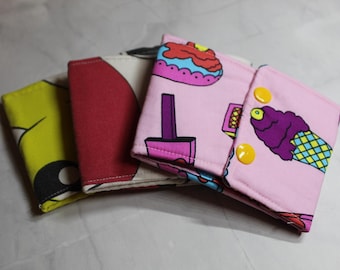 Padded Fabric Coffee Cup Cozy | Reusable Travel Tea Cup Sleeve | Handmade Heat Protection Holder