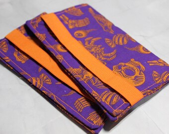 Skull Print Fabric Tobacco Pouch | Handmade Rolling Tobacco Case | Gothic Halloween Smoking Accessories