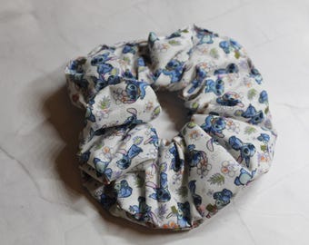 Handmade Cotton Scrunchie: Stitch Floral Hair Accessory (Small/Large)