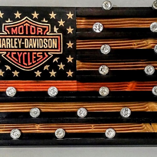 Harley Davidson Poker Chip Holder and Challenge Coin Display Etsy