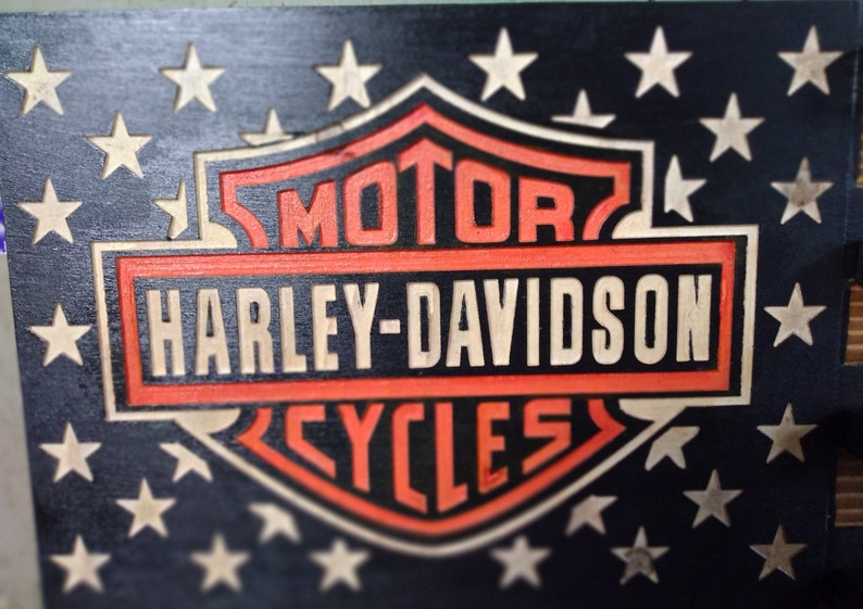 Harley Davidson Poker Chip Holder and Challenge Coin Display Etsy