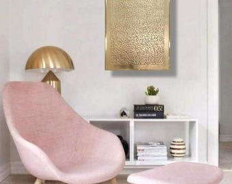 Gold leaf abstract textured painting modern abstract wall art gold foil art on canvas metallic gold decor original gold painting large art