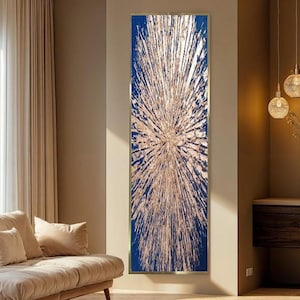 Toile abstraite dorée, art mural contemporain abstrait à la feuille d&#39;or, décoration murale en or métallique, mur texturé en or 3D, feuille d&#39;or en acrylique original