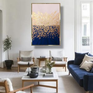 Abstrakte Malerei Gold texturierte Wandbild moderne Kunst abstrakte Kunst Blattgold abstrakte Malerei 3D Bild Goldfolie abstrakte Malerei Bild