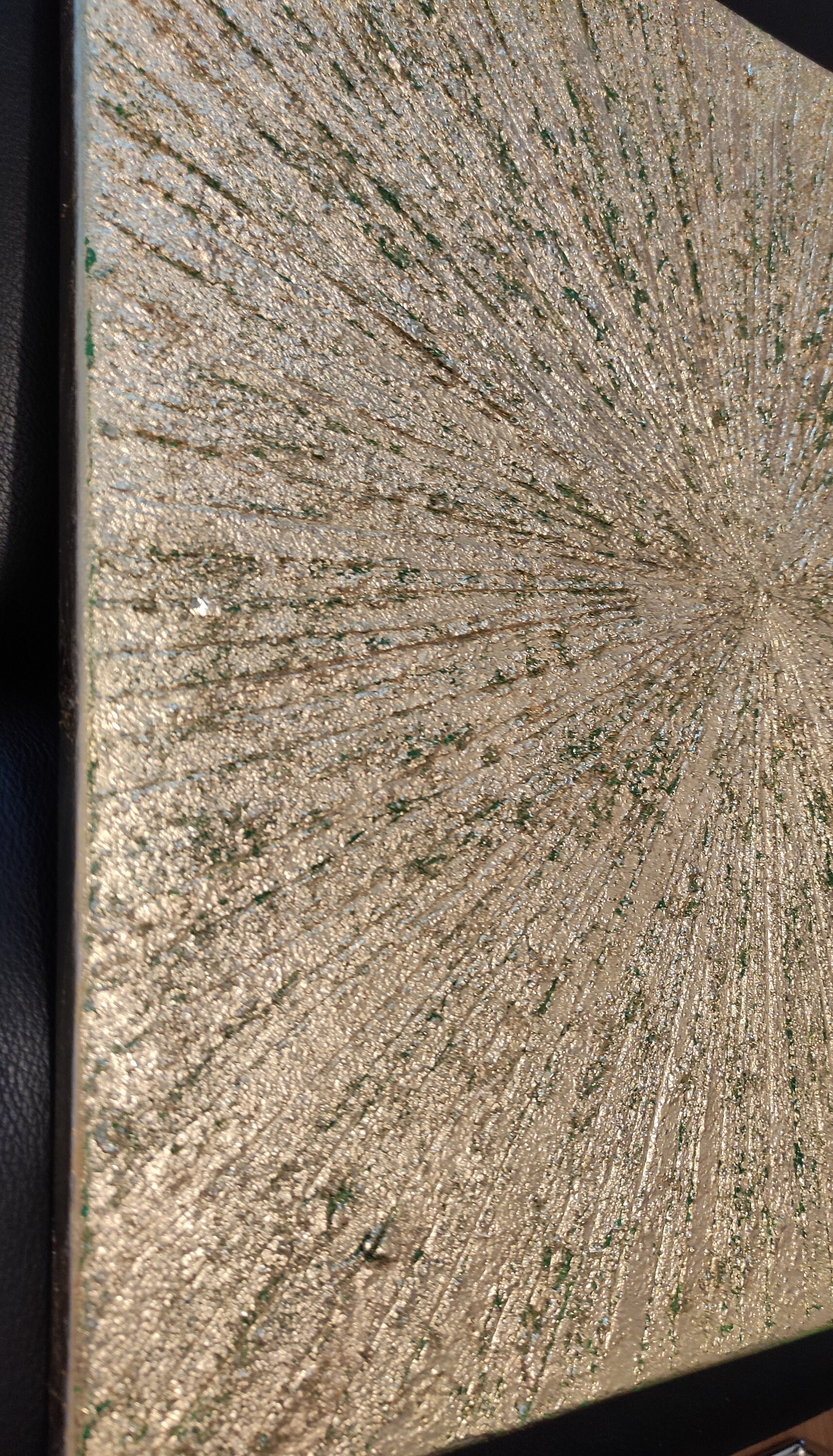 Gold Abstract Art Gold Leaf Wall Art Green Gold Textured Painting ...