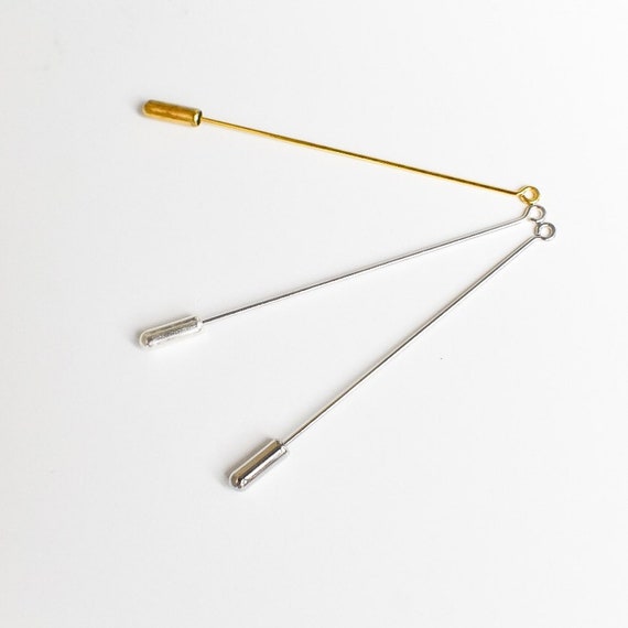 Veil Pins: Silver, Gold, Rhodium - Mantilla, Bouquet, Corsage - (Set of 2)
