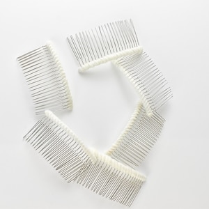Tulle Wrapped Veil Comb: DIY Bridal Comb (3x1.5 inches)