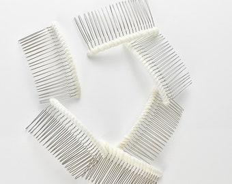 Tulle Wrapped Veil Comb: DIY Bridal Comb (3x1.5 inches)