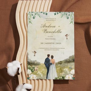 Invito Matrimonio cartolina sposi