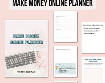 Make Money Online eBook , Side hustle planner,  Small business planner