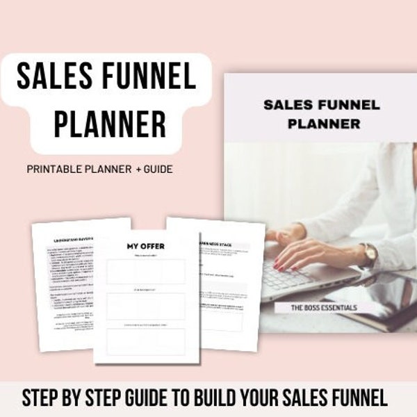 Sales Funnel Planner WORKBOOK Simple User Friendly How To Make Offer Email Planner Business Marketing Converting Sales Page