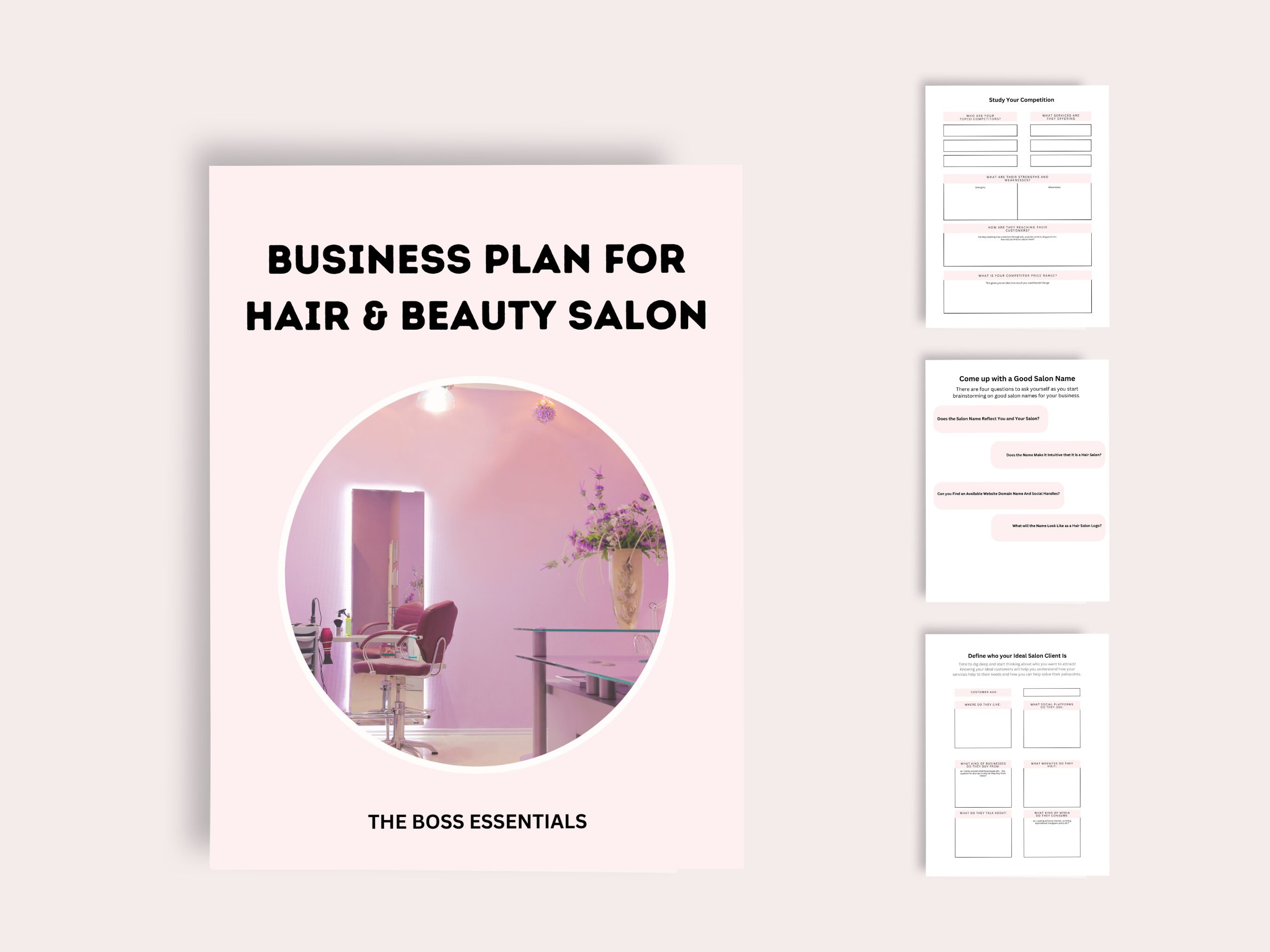 Business Plan for Salon Hair and Beauty Salon Planner - Etsy
