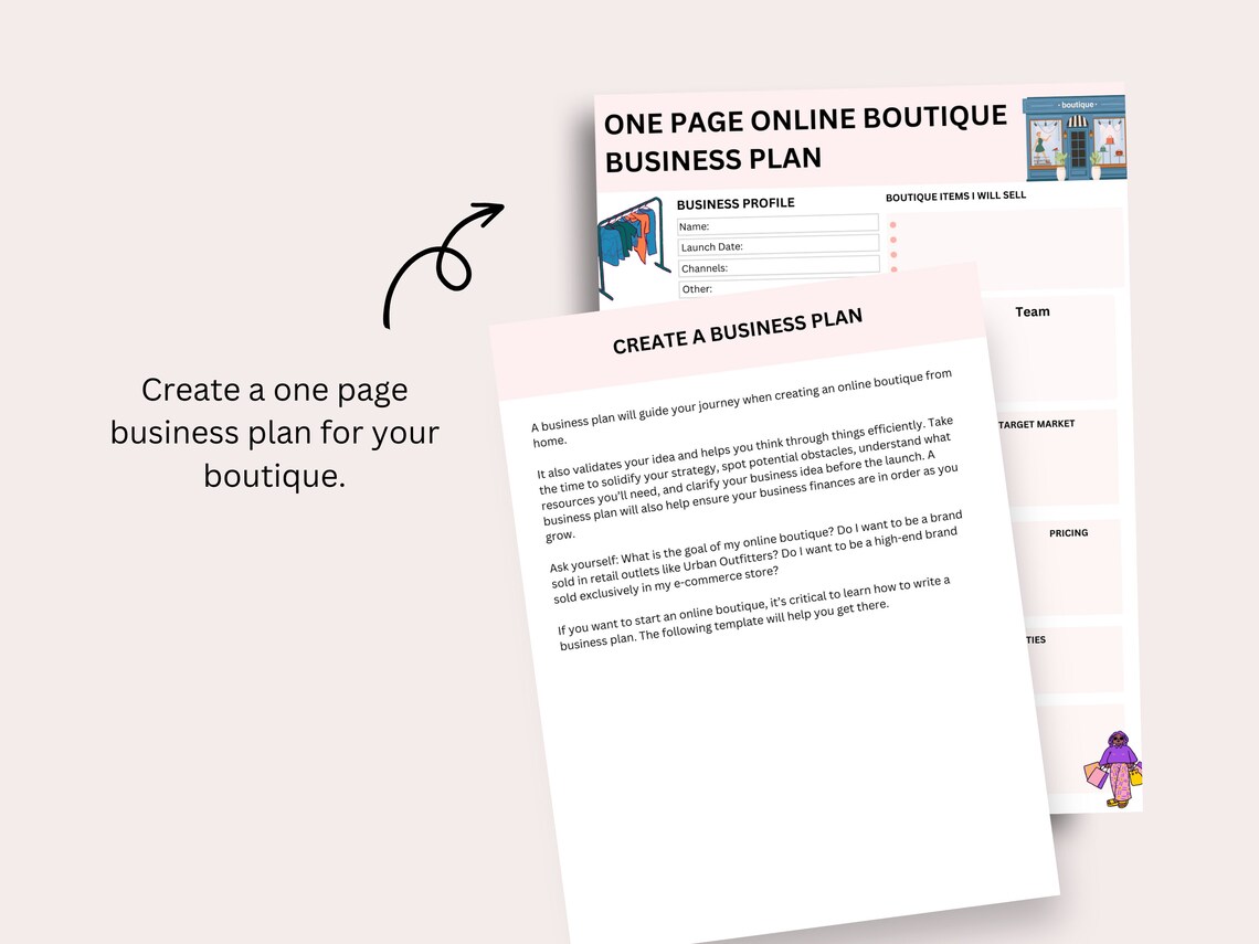 how to write business plan for boutique