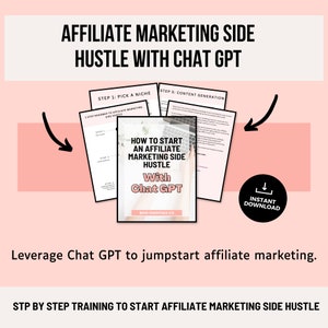 Affiliate Marketing eBook | Affiliate Marketing with Chat GPT | Chat GPT guide