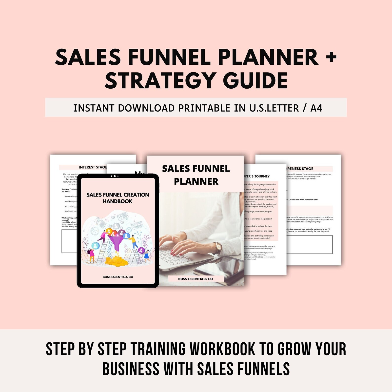 Sales Funnel Planner Workbook, Grow Your Business Guide, Lead Magnet Creation, How to Create A ...