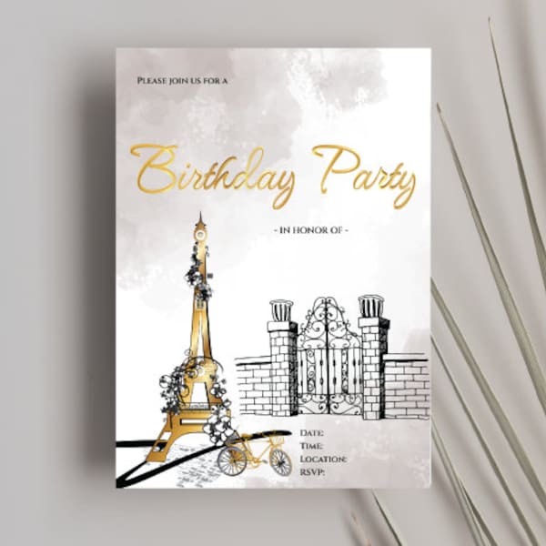 Black and Gold Paris Etsy