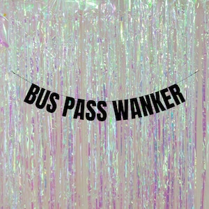 Bannière personnalisable du 60e anniversaire : décoration de célébration de branleur de carte de bus ! Bannières et enseignes du 60e anniversaire. Décorations et guirlandes amusantes des années 60.