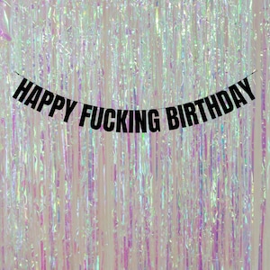 Alles Gute zum Scheißgeburtstag. Rude/lustige Geburtstagsbanner. Witzige Wimpel für jede Gelegenheit. Lustige Geburtstag Dekorationen. Moderne Partygirlanden.