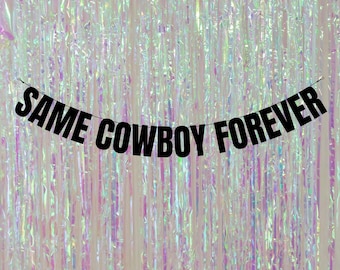 Same cowboy forever. Rodeo hen party decorations. The last rodeo bridal shower banners. Rodeo themed bachelorette. Bachelorette decorations.