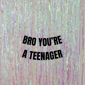 Bro du bist ein Teenager Banner. Moderne Dekoration zum 13. Einzigartige Teenager Geburtstagsparty Girlanden und Schilder. 13.Geburtstag Banner.