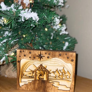 Nativity - 6 layer laser cut Christmas Nativity