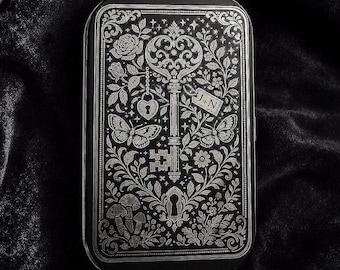 Secret Garden Key, Personalized Keepsake, Custom Engraved Box