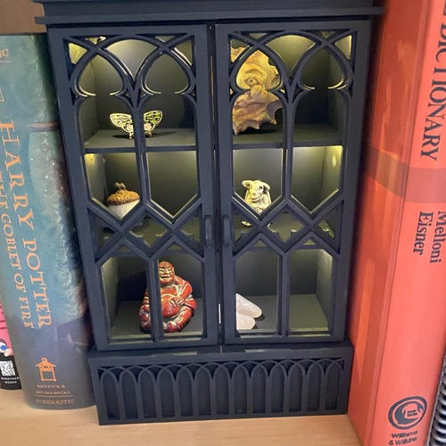 Book Nook Kit, Gothic MDF Cupboard with Fairy Lights