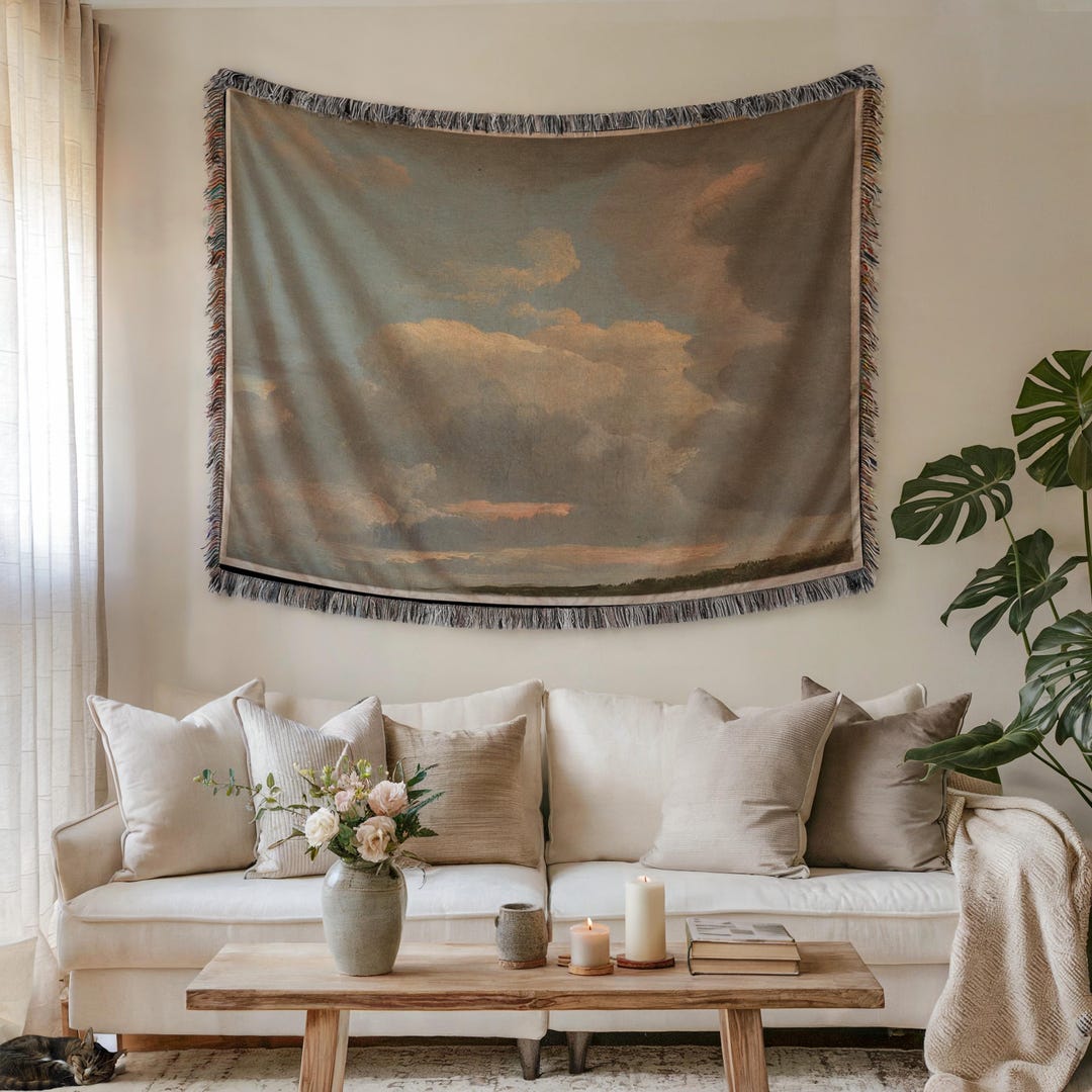 Cloud Study (early Evening) by Simon Denis Woven Blanket, Cloudscape ...