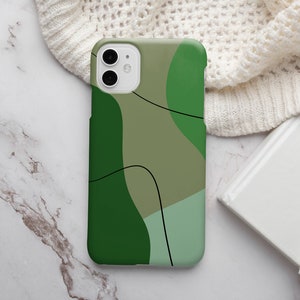 Sage Green iPhone Case, Line Art iPhone Case, Abstract iPhone Cover, iPhone 14 Pro Max case, iPhone 13 Mini Case, iPhone 12, iPhone Cover