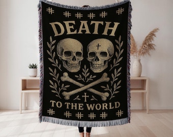 Coperta tessuta arazzo monastico cristiano ortodosso "Morte al mondo", coperta di fede spirituale, regalo di arredamento cristiano per la casa, arazzo da parete