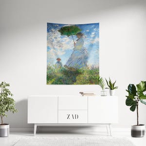 Claude Monet Tapestry, Monet Wall Art, Light Academia Decor, Monet Painting, Victorian Art, Impressionist Art, Monet Art, Vintage Tapestry