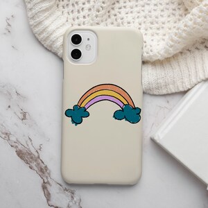 Rainbow iPhone Case, Line Art iPhone Case, Retro iPhone Case, iPhone 14 Pro Max case, iPhone 13 Case, iPhone 12, Cute iPhone Case