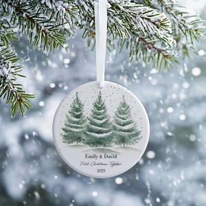premier Noël ensemble | Ornement personnalisé pour couple | Souvenir d'amour personnalisé | Cadeau des Fêtes 2025