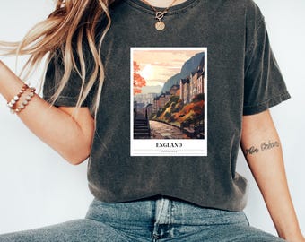 Edinburgh Tshirt | Vereinigtes Königreich Tshirt | Kleidung aus Österreich | Edinburgh Bekleidung | -Reise-Hemd | Edinburgh Liebhaber Geschenk