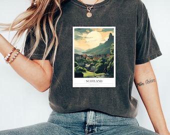 Maglietta di Edimburgo / Maglietta della Scozia / Abbigliamento scozzese / Abbigliamento di Edimburgo / Maglietta da viaggio / Regalo per gli amanti di Edimburgo