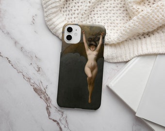 Funda para iPhone con diseño de mujer murciélago, obra de Albert Joseph Penot, funda femenina para iPhone, funda para iPhone 14 Pro Max, funda para iPhone 11, funda para iPhone 12, funda gótica para regalo.