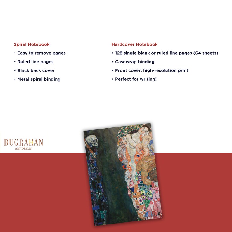 Gustav Klimt Notebook Art Nouveau Notebook Klimt Notebook Etsy