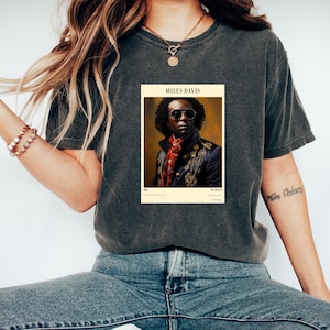 Miles Davis Tshirt | Jazz Legend Apparel | Vintage Tshirt | Aesthetic Tshirt | Iconic Music Art