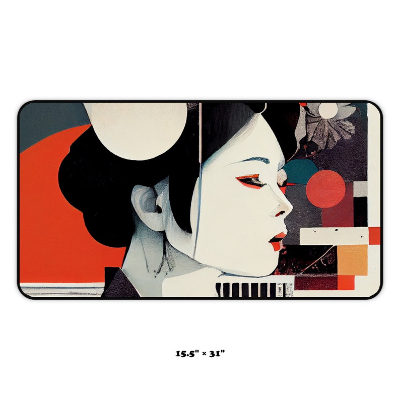 Japanese Desk Mat Geisha Desk Mat Mouse Pad XXL Desktop Etsy