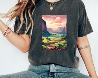 T-shirt du Queensland | T-shirt Australie | Chemise de voyage | Vêtements Queensland | Vêtements australiens | Cadeau pour les amoureux du Queensland