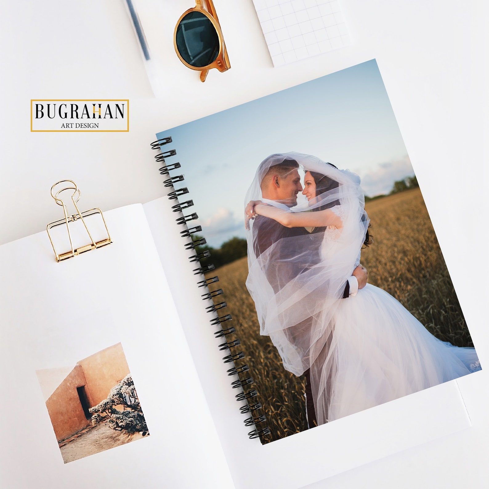 Custom Notebook | Wedding Notebook | Photo to Notebook | Spiral ...