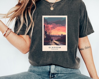 Camiseta de Glasgow / Camiseta de Escocia / Ropa escocesa / Regalo de Glasgow / Camiseta de la ciudad de Glasgow / Camiseta de viaje / Regalo para amantes de Glasgow