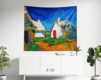 Van Gogh Tapestry, House Art, Landscape Art, Eclectic Decor, Vincent Van Gogh, Oil Painting Tapestry, Aesthetics Tapestry, Farmhouse Decor