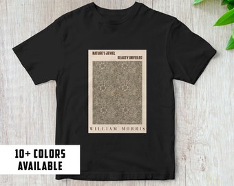 Art Tshirt | William Morris Tshirt | William Morris Print | Morris Flower Pattern | Floral Art Nouveau Tshirt | Vintage Tshirt