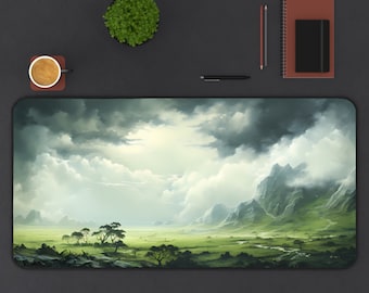 Aesthetic Desk Mat, Landscape Mousepad, Scenery Gaming Desk Mat, XXL large gaming deskmat mouse pad