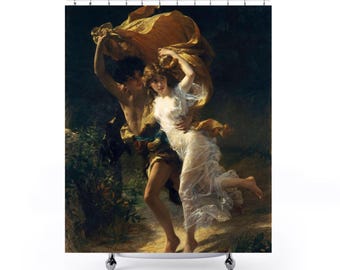 The Storm Shower Curtain | Romantic Bathroom | Victorian Art | Classical Decor | Pierre-Auguste Cot Art