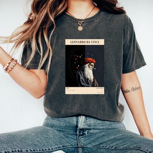 Art Tshirt | Leonardo da Vinci - Artist, Inventor, and Polymath | Vintage Tshirt | Aesthetic Tshirt