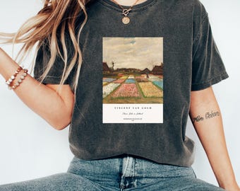 Kunst Tshirt | Vincent Van Gogh - Blumenbeete in Holland | Vintage Tshirt | Ästhetisches Tshirt